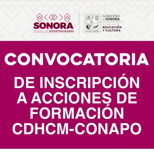 Convocatoria de Inscripción a Acciones de Formación CDHCM-CONAPO